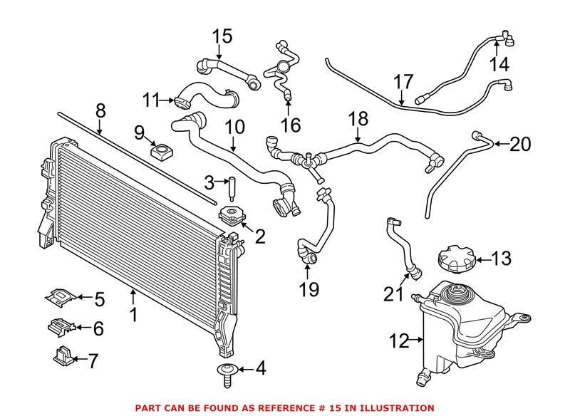 Engine Coolant Hose for BMW (17127617380)