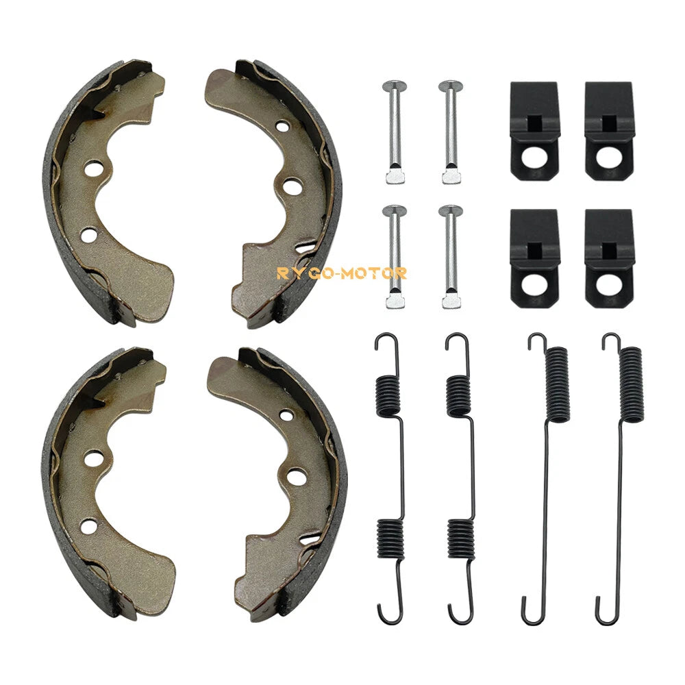Front Brake Shoes w/Springs Pins for Kawasaki Mule 2510 2520 (1993–2000)