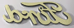 Chrome Metal Adhesive Script Emblem for 1940 Ford Style (3 1/4 x 1 3/8)