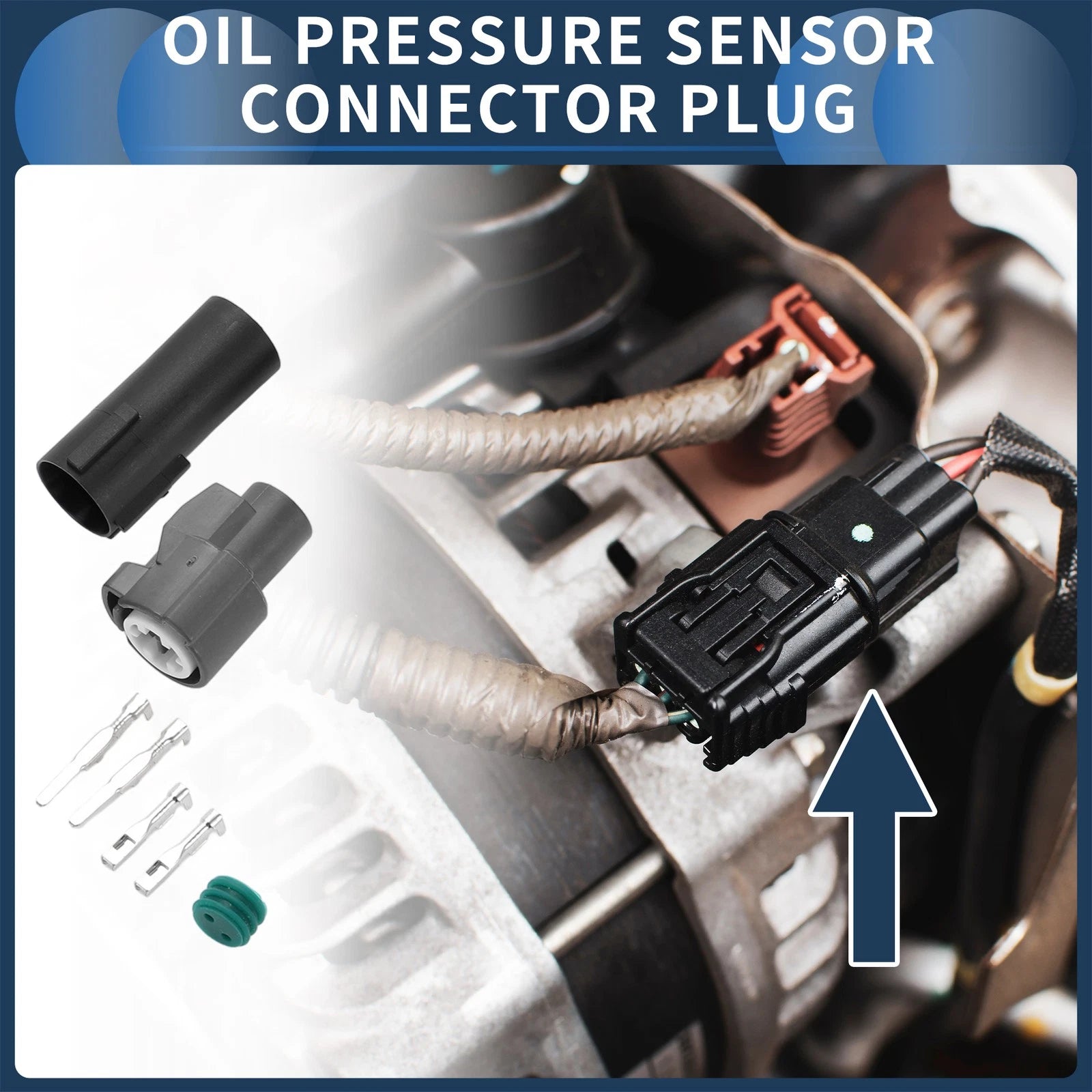 2 Pin Oil Pressure Sensor Connector Plug for Honda Civic 