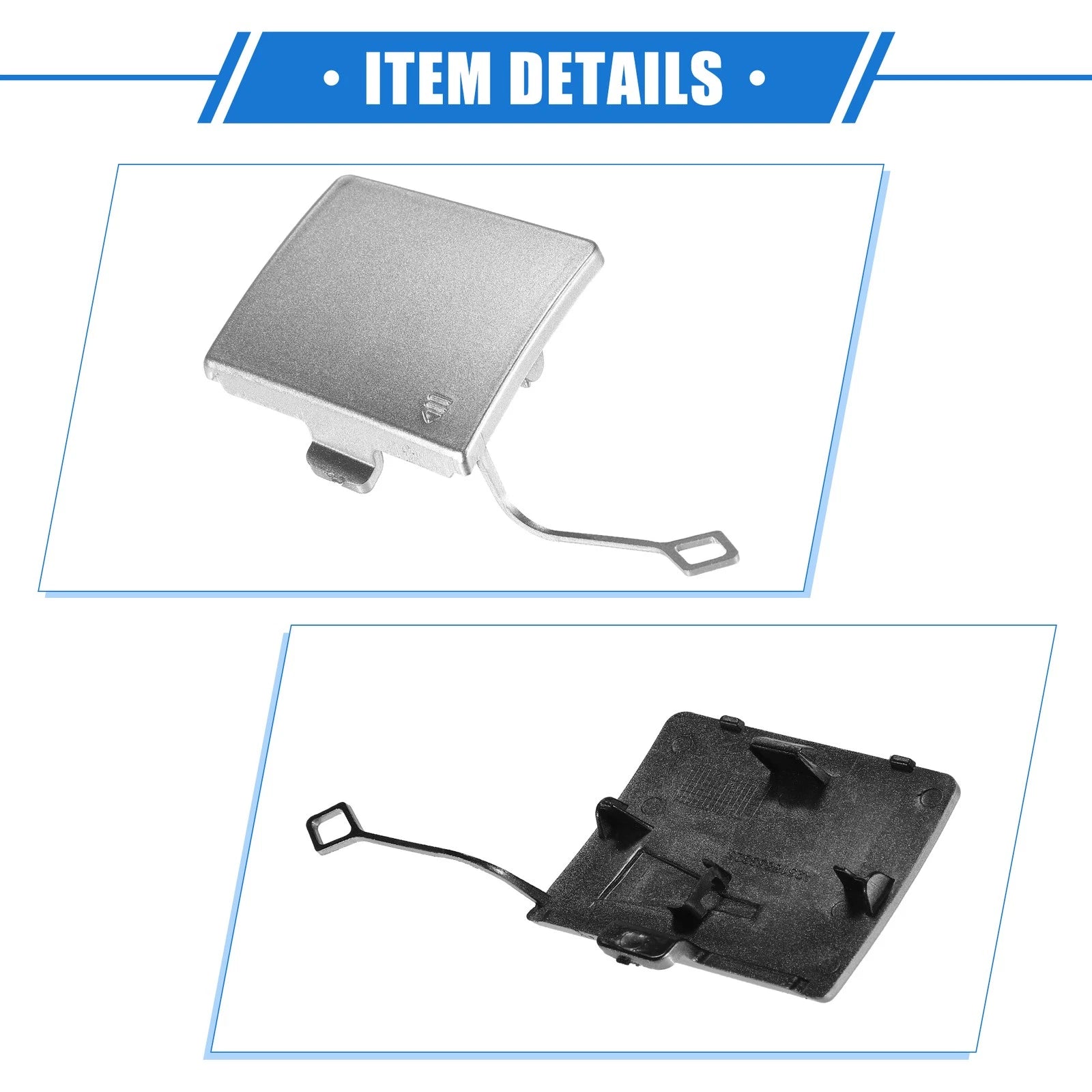 Rear Bumper Tow Hook Eye Hole Cover for Mercedes-Benz R350 (2011–2012) Silver Tone