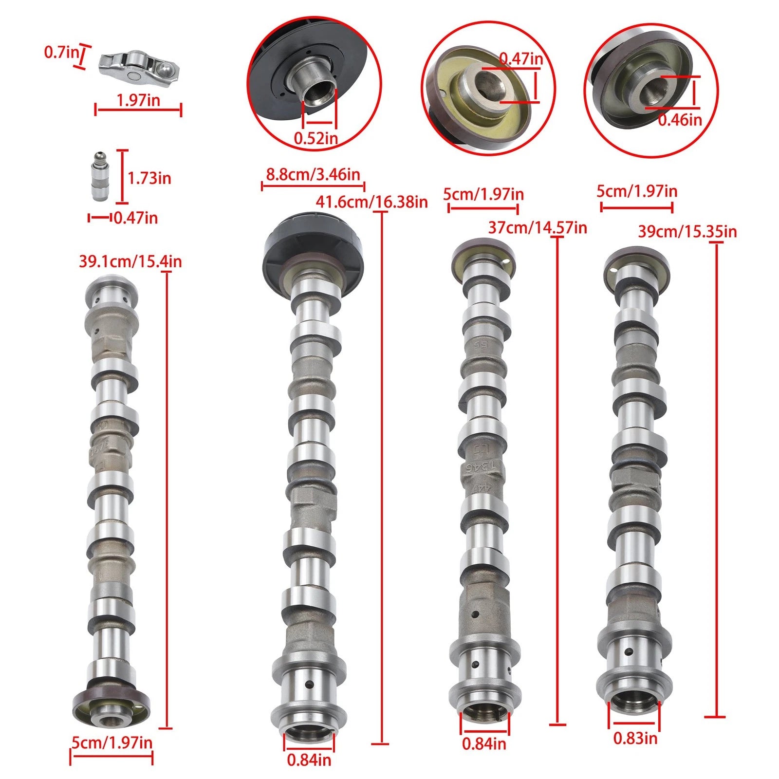 Camshafts Rockers Lifters Kit for Chrysler 200 300 Dodge Ram (2011–2019)