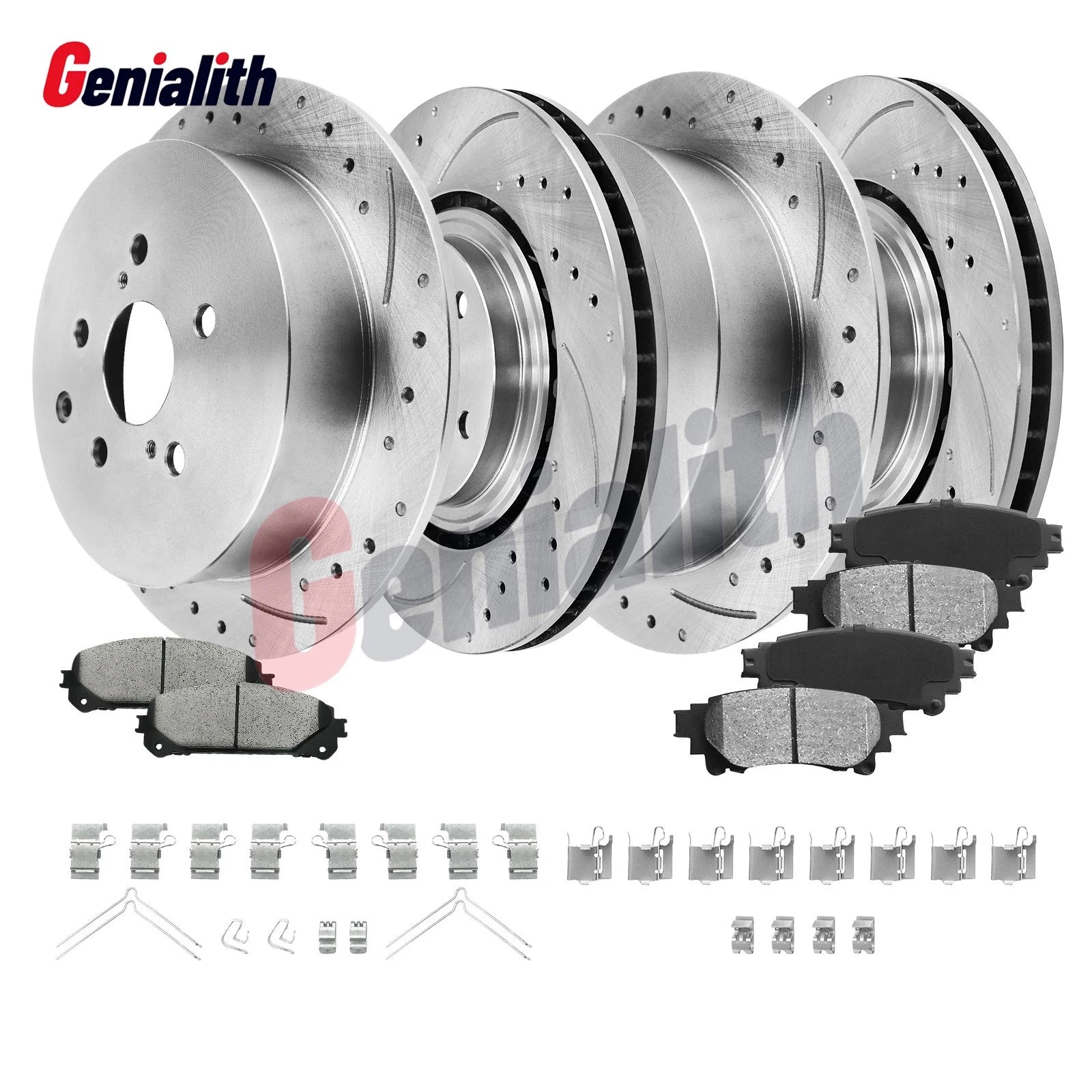 Front Rear Disc Rotors Pads for Toyota Sienna (2011–2020), Highlander (2014–2019)