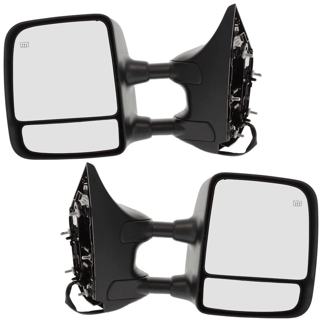 Set of 2 Heated Towing Mirrors for Driver & Passenger Side