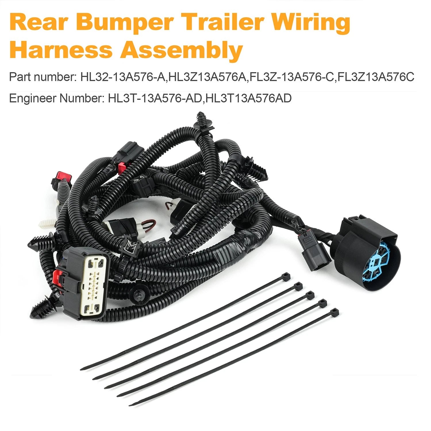 Rear Bumper Trailer Wiring Harness for Ford F-150 (2015–2020) with Park Aid