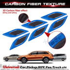 Blue Carbon Fiber Pattern 3D PVC Night Reflect Car Vent Edge for 6x (2024-2026)