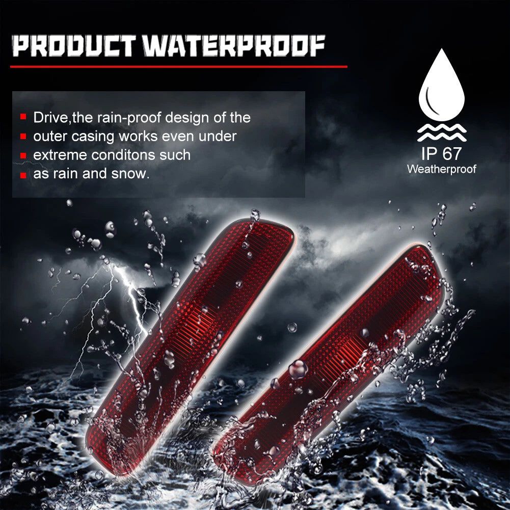 2X Red Lens Rear Bumper Side Marker Lights for Lexus RX300 (1999–2003)