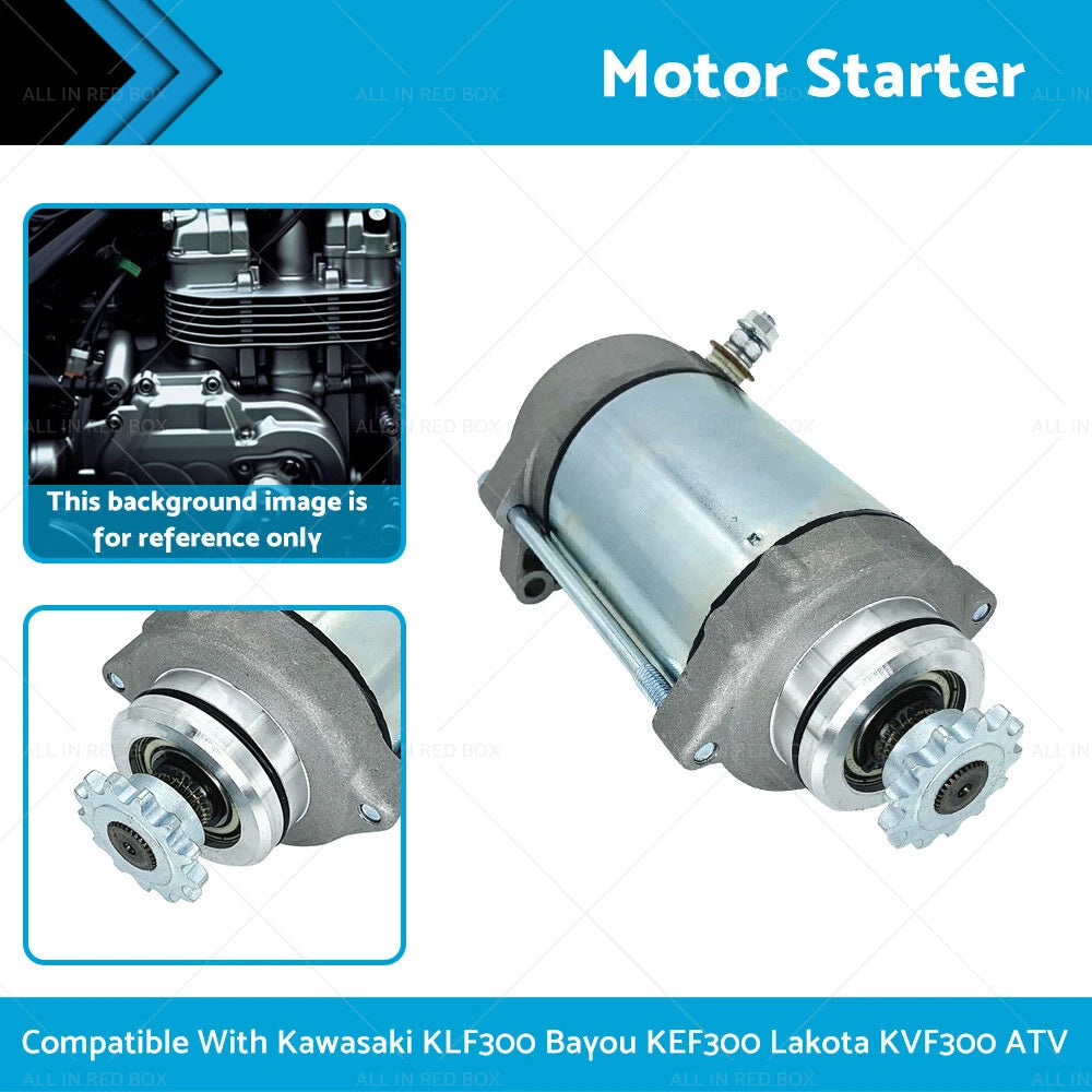 Starter Motor for Kawasaki KLF300 Bayou KEF300 Lakota KVF300 (1989–2004)