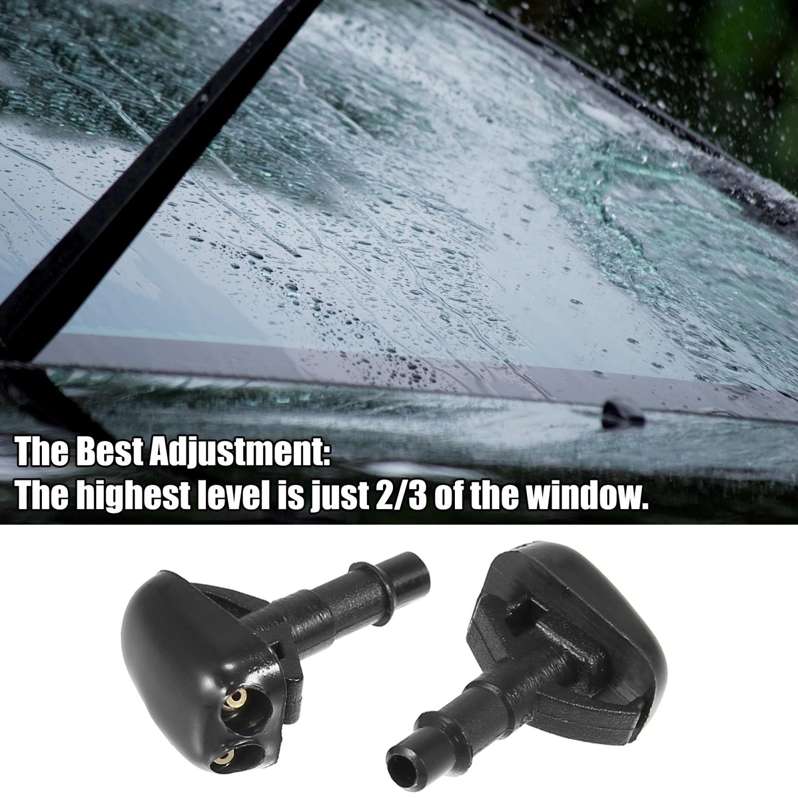 3pcs Front Windshield Washer Nozzle Kit 8265A083 for Mitsubishi Lancer (1995–2005)