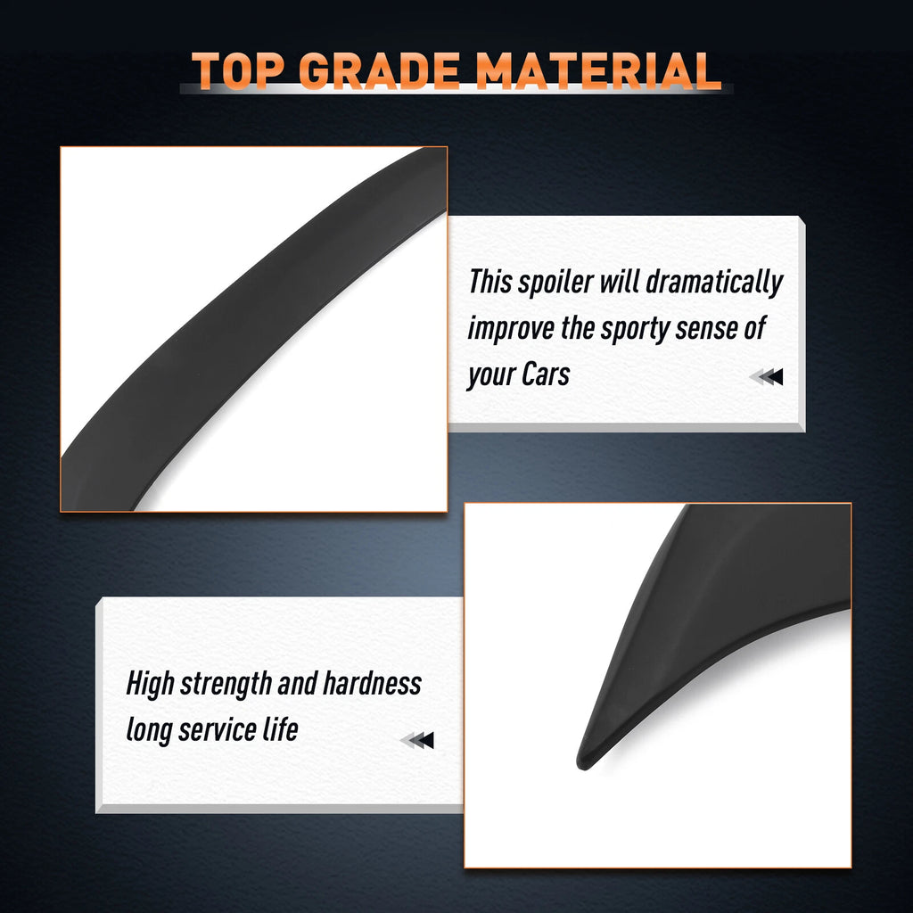Matte Black Wing Spoiler with LED Brake for Nissan Altima Sedan (2007–2012)