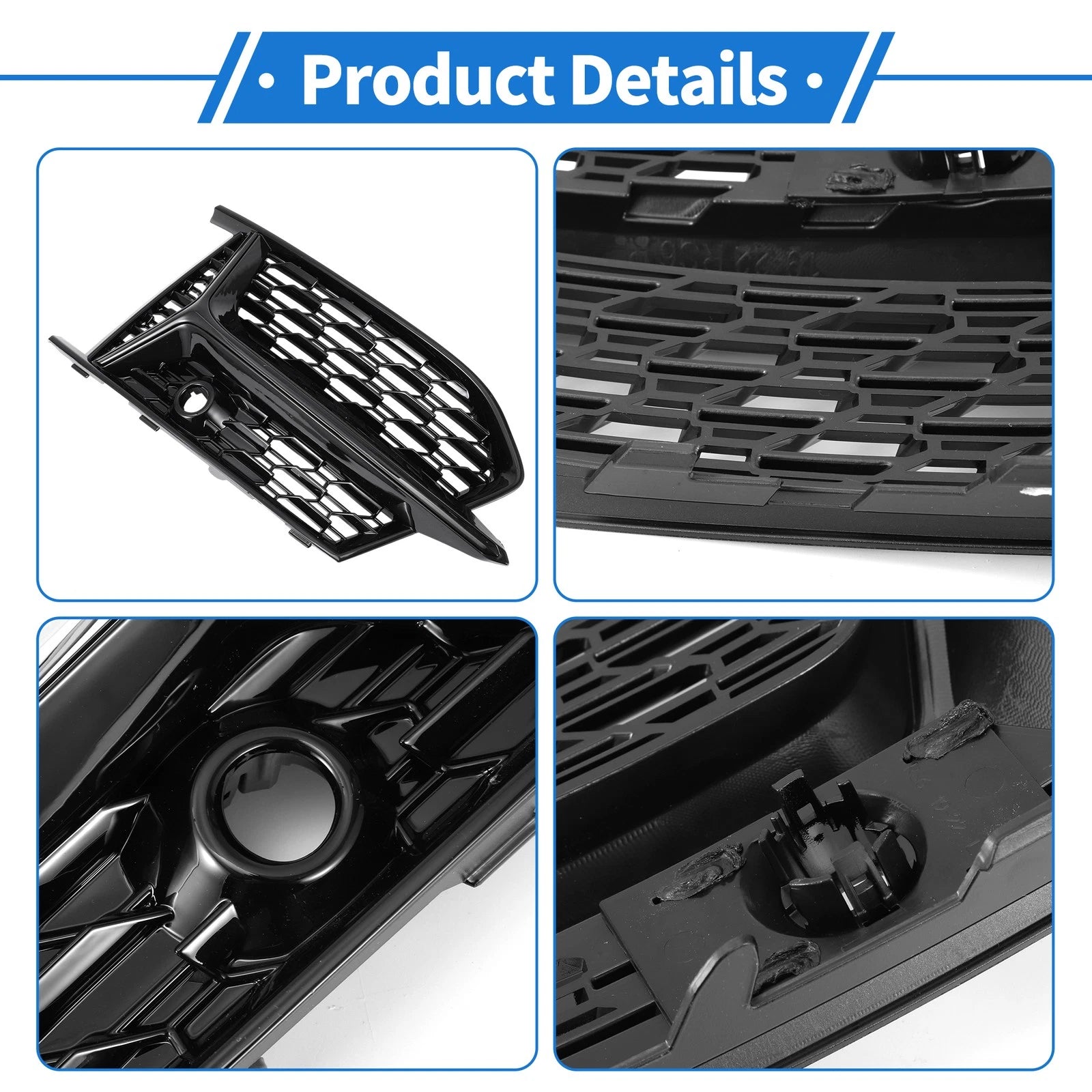 1 Pair Fog Light Grills for Audi A6 (2005–2011) No. 4K0807151A