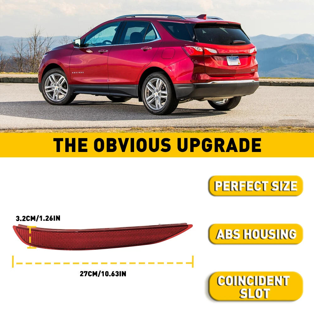Bumper Reflector Light Cover for Chevrolet Equinox (2018–2022) Rear LH