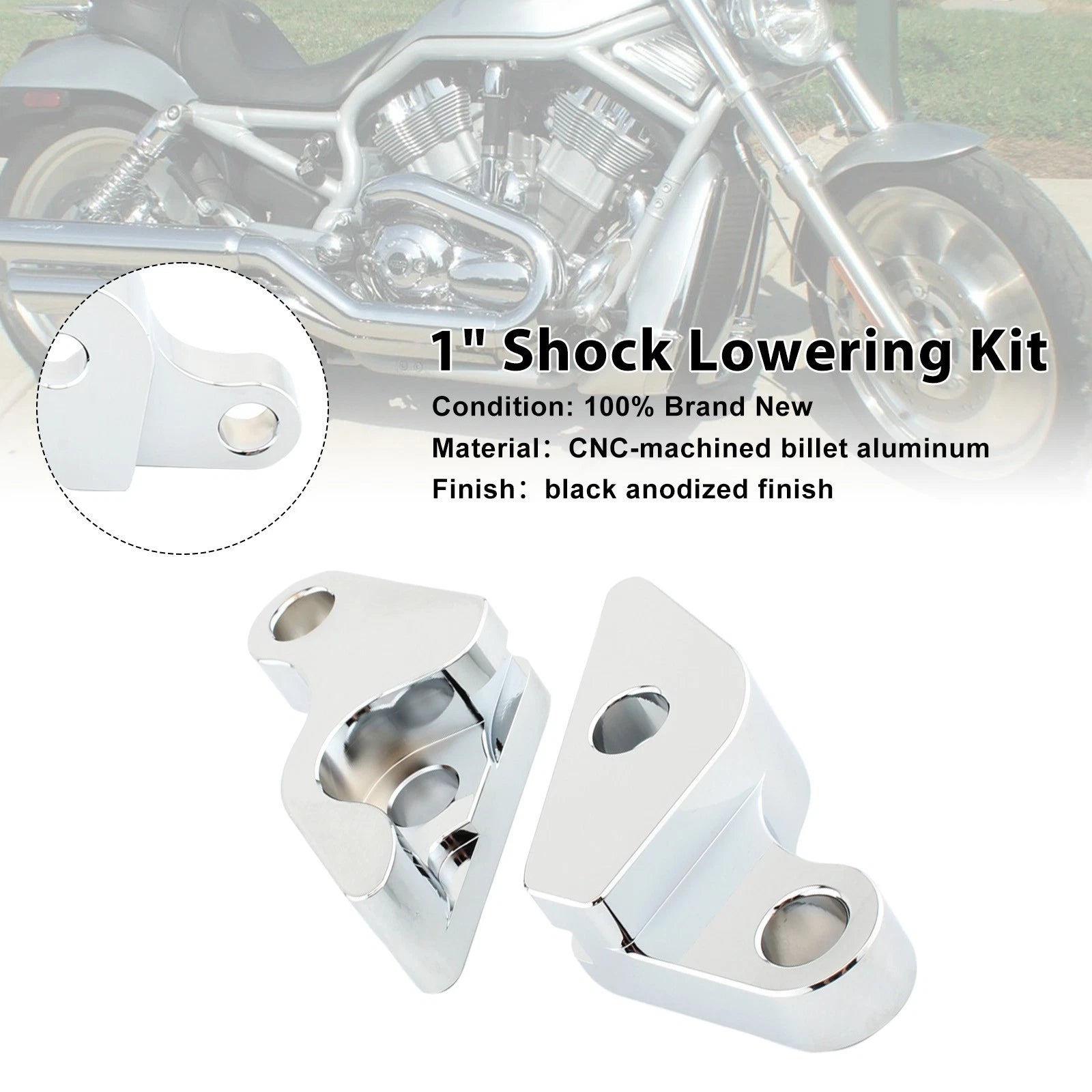 1" Shock Lowering Kit for V-Rod VRSC (2002–2017) Night Rod Special (2007–2017)