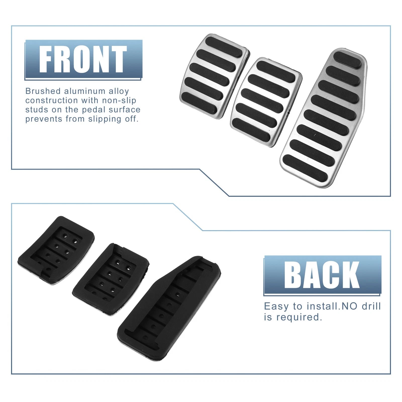 Set of 2 Accelerator and Brake Pedal Covers for Suzuki 