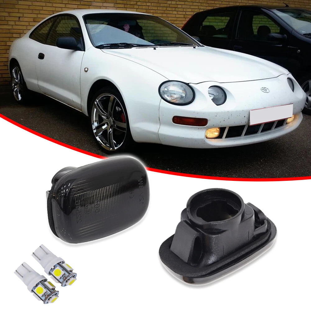 Set of 2 Side Marker Covers for Toyota Corolla Camry Hilux Prius with LED