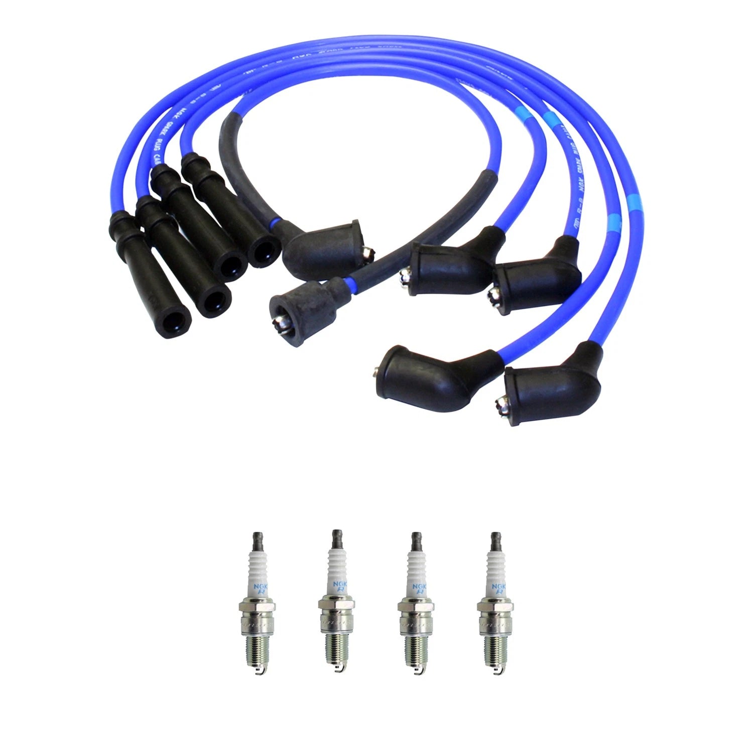 NGK 7mm Wire Set 4 Spark Plug Kit for Ford Aspire (1994–1997)