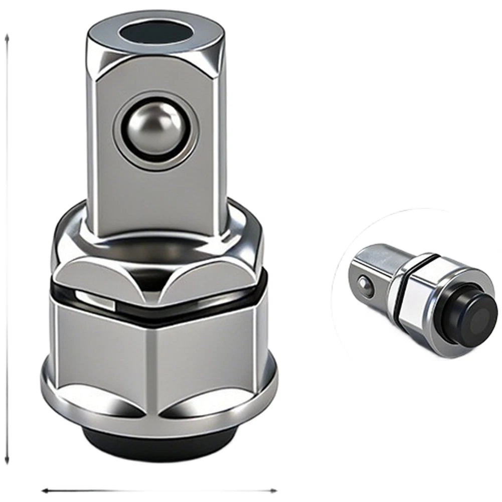 Set of 3 Hex Socket Ratchet Adapters 1/4 3/8 1/2 Inch Drive
