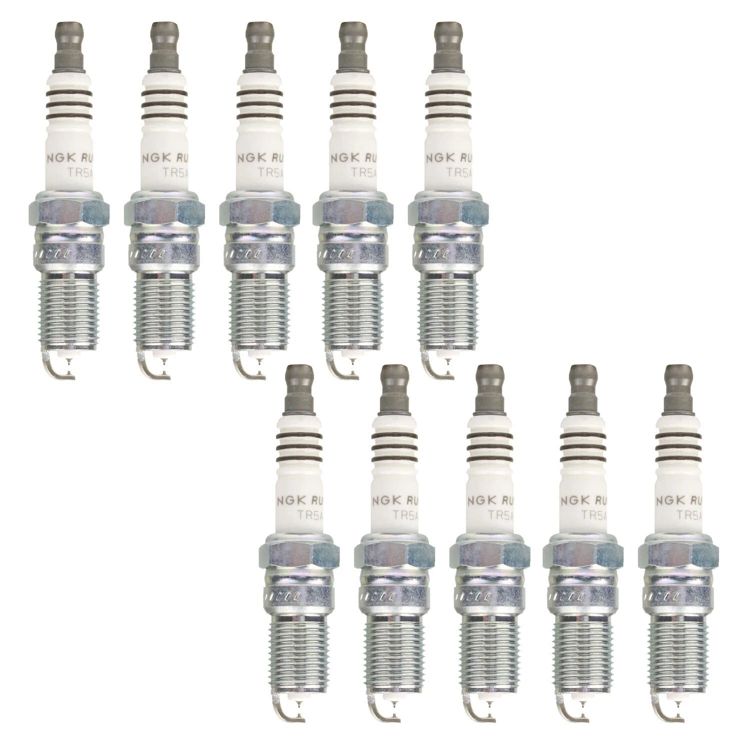 Set of 10 NGK Ruthenium HX Spark Plugs for Chevrolet Isuzu Mercury Pontiac Saab
