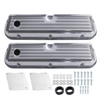 Finned Tall Polished Valve Covers for Ford 289 302 351W (1962–1985)
