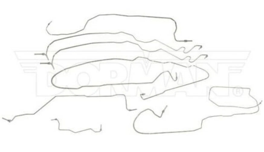 Rear Drum Brake Hydraulic Line Kit for Chevrolet Silverado GMC Sierra 1500 (2014–2019)
