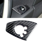Carbon Fiber Black Interior Door Lock Button Cover Trim for Audi TT TTRS (2008-2014)