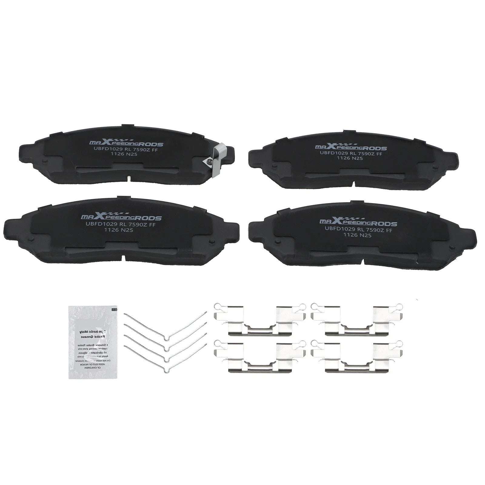Front Ceramic Brake Pads Kit for Nissan Frontier/Xterra (2005–2020) D1094