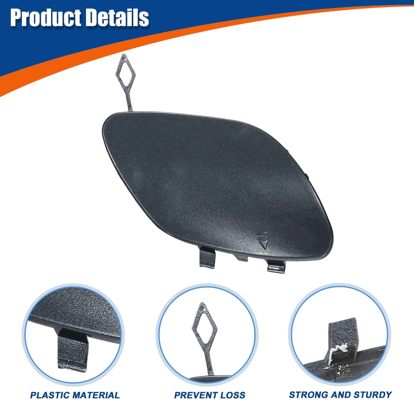 Tow Hook Cover for Mercedes-Benz A-Class (2019–2023) No.A2058850724 Tenorite Grey