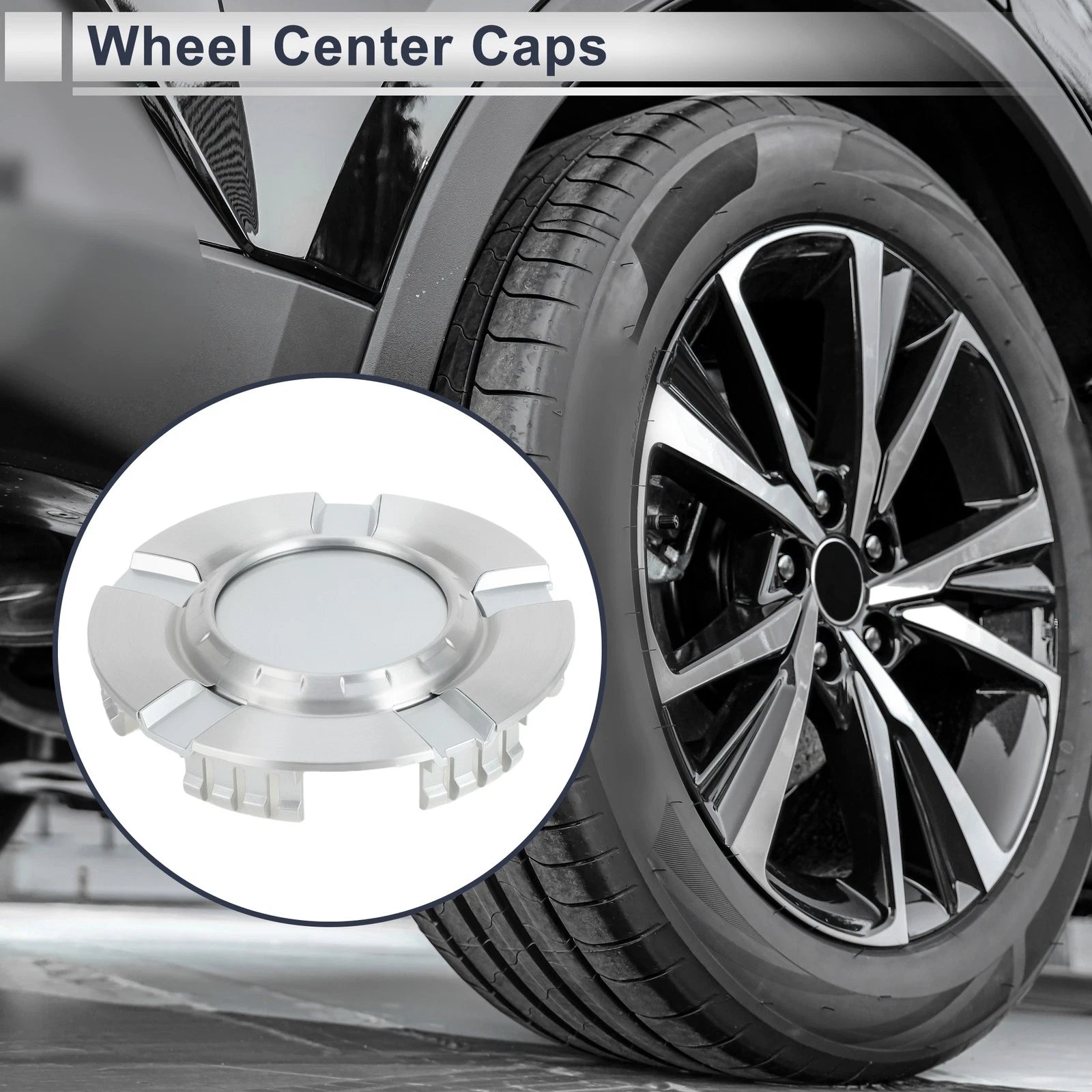 Wheel Center Caps for Chevrolet Silverado 1500 (2007–2013) Silver Tone Plastic