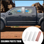 Set of 4 Stainless Steel Chrome Pillar Post Trim for Ford F150 (2015–2020)