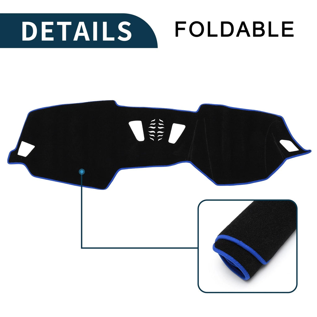 Dashboard Cover Mat for BMW 4 Series (2021) - Sun Protector Pad Black Blue