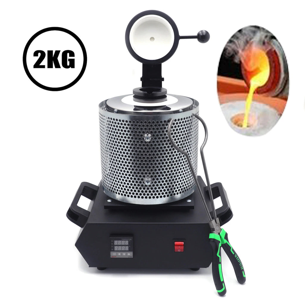 2KG Automatic Melting Furnace Kiln Digital Control 110V Graphite Crucible