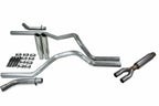 2.5" Dual Exhaust Kit for Ford F150 (2021–2025) - Glasspack, Corner Exit, Clamp On Tips