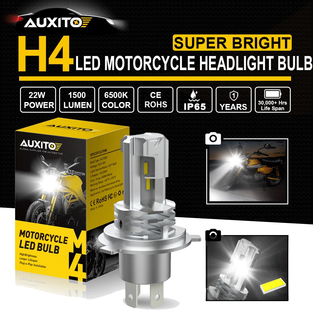 H4 9003 HB2 LED Headlight Kit for Motorcycle (6000K)