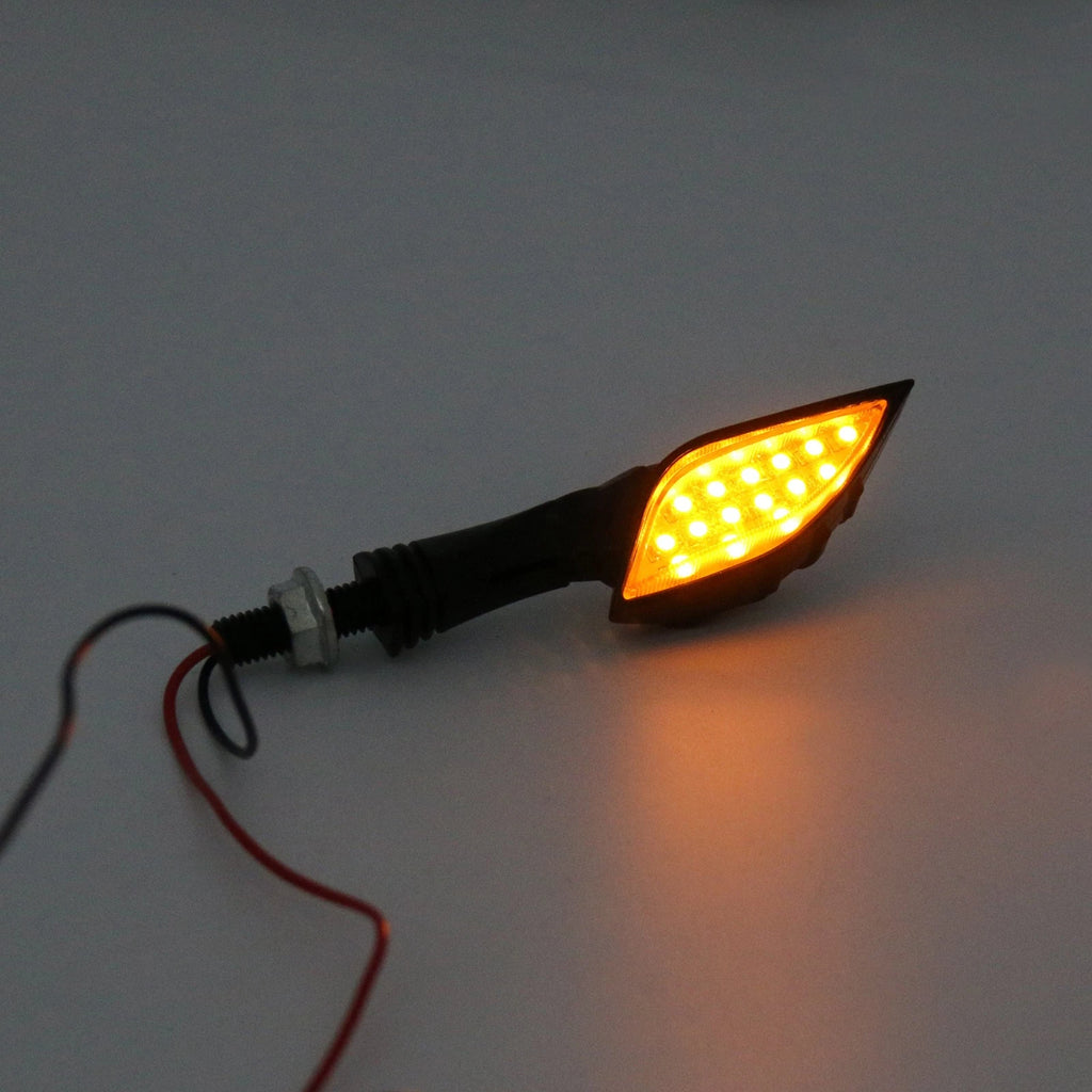 Universal Motorcycle LED Turn Signals - Black Skeleton Hand Indicators