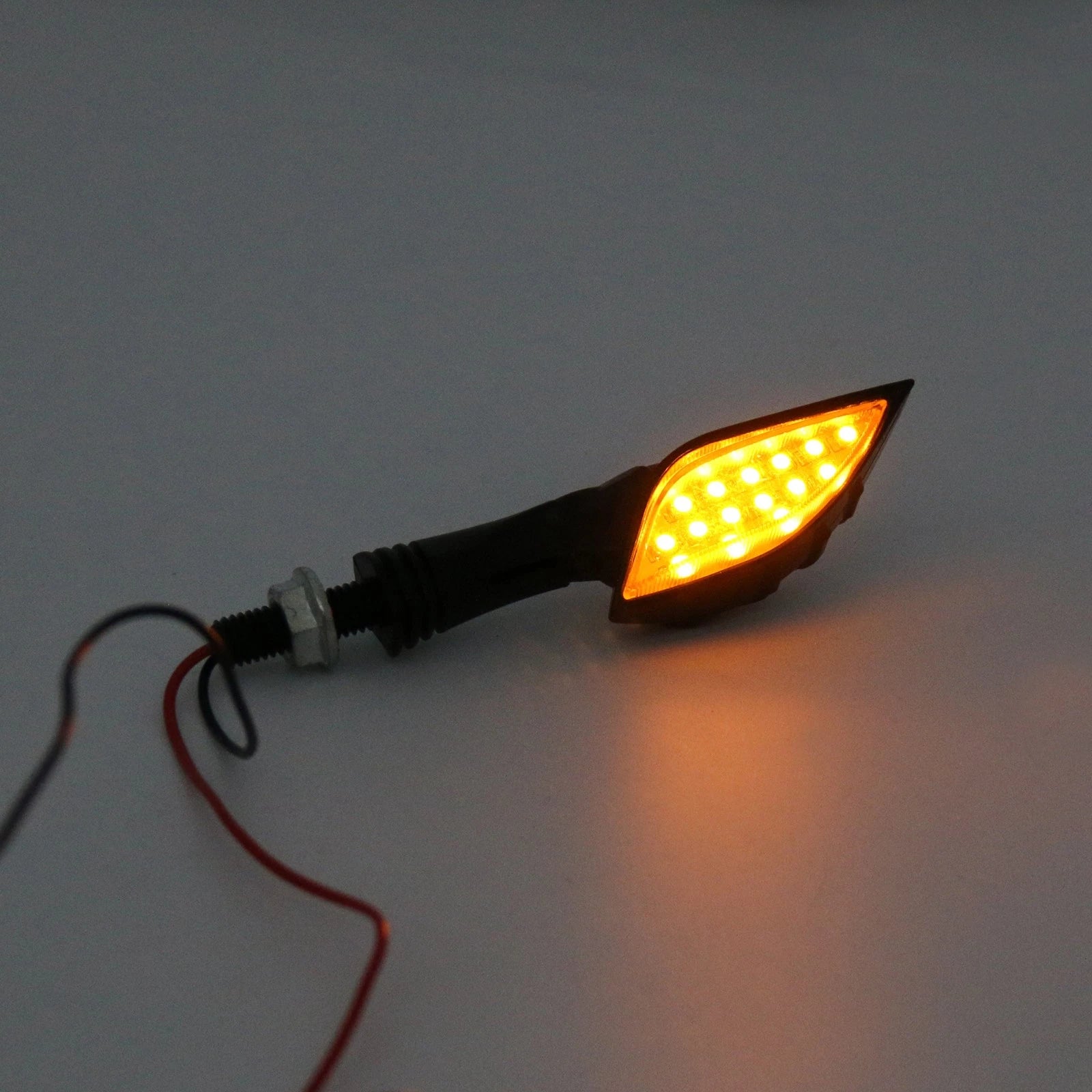 Universal Motorcycle LED Turn Signals - Black Skeleton Hand Indicators