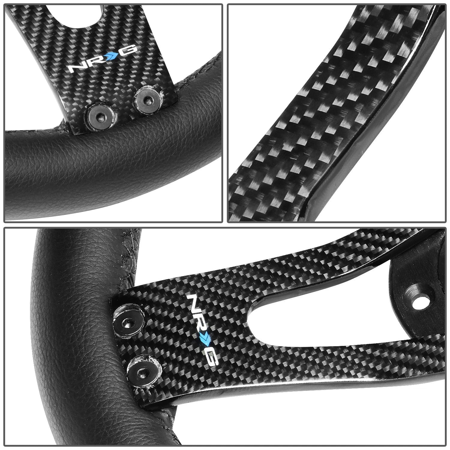 NRG Innovations Carbon Fiber Steering Wheel RST-002RCF for Universal Fit (2010–2023)