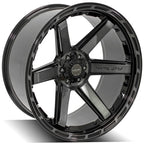 24 inch Gloss Black Wheel with Brushed Face for 2001–2007 Toyota Sequoia