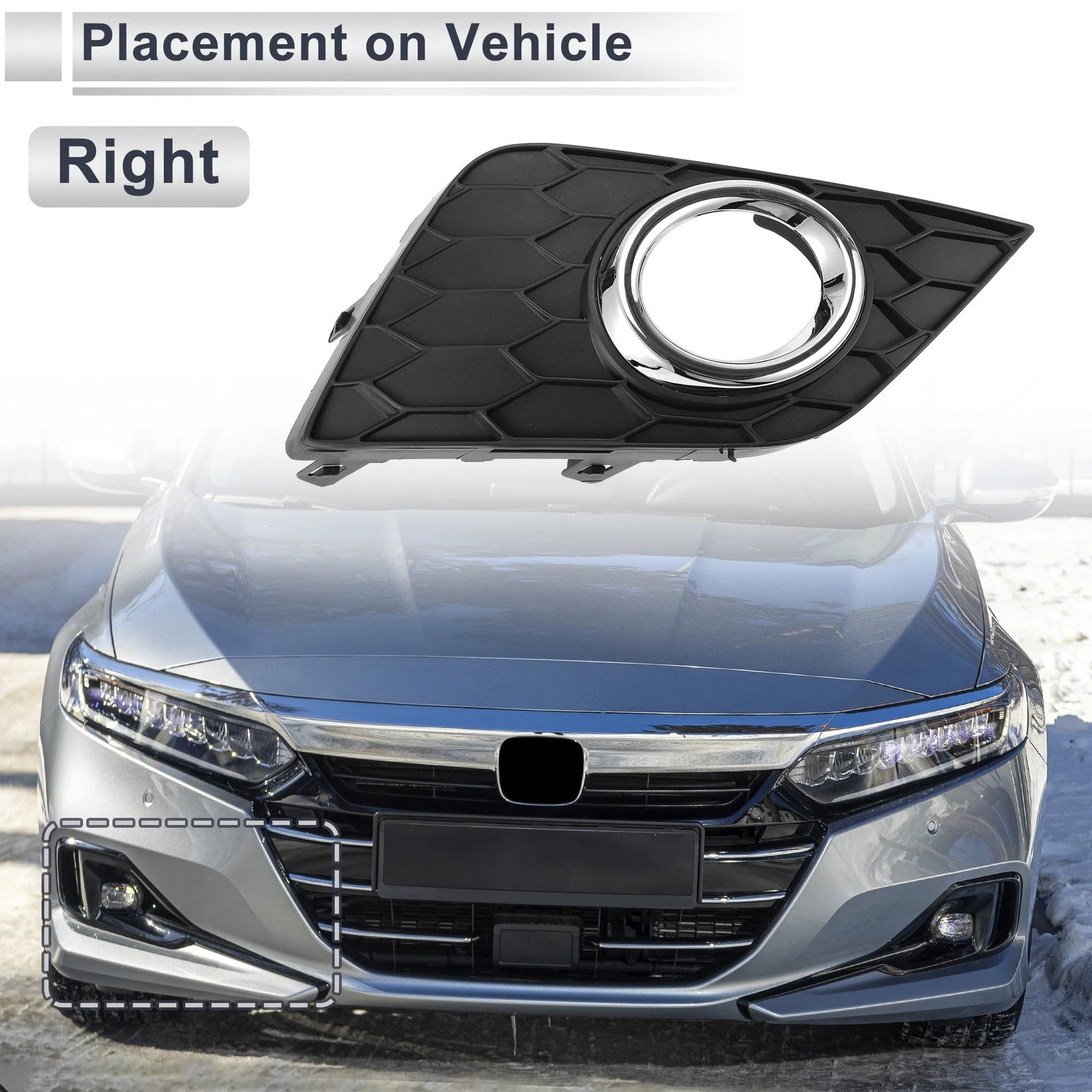 1 Pc Fog Light Grill for Nissan Sentra (2016–2019) No. 622564AF0A