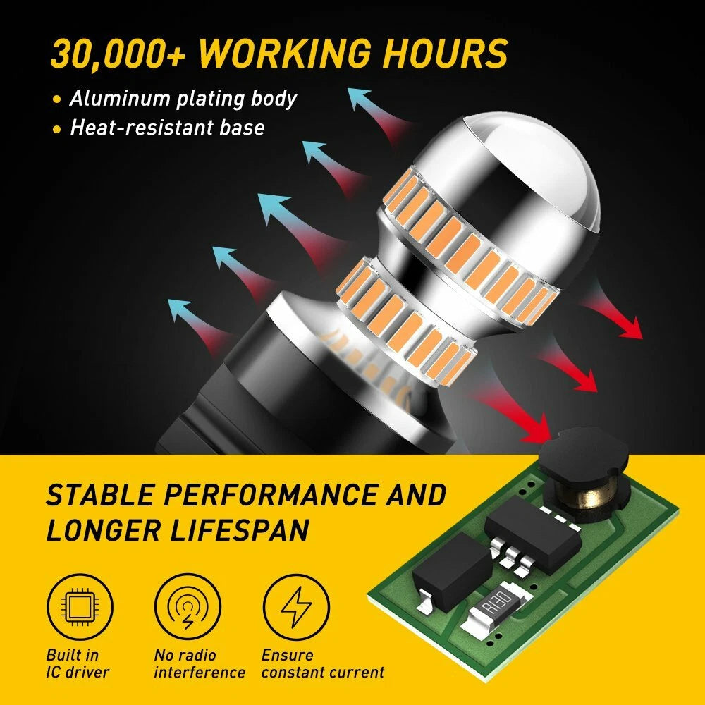 2X LED Amber Turn Signal Light Bulb for Various Vehicles (YYYY–YYYY)