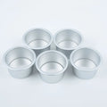 Set of 5 Mini 2.5 Inch Removable Bottom Cake Pan Moulds