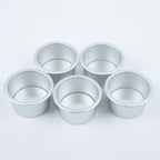 Set of 5 Mini 2.5 Inch Removable Bottom Cake Pan Moulds