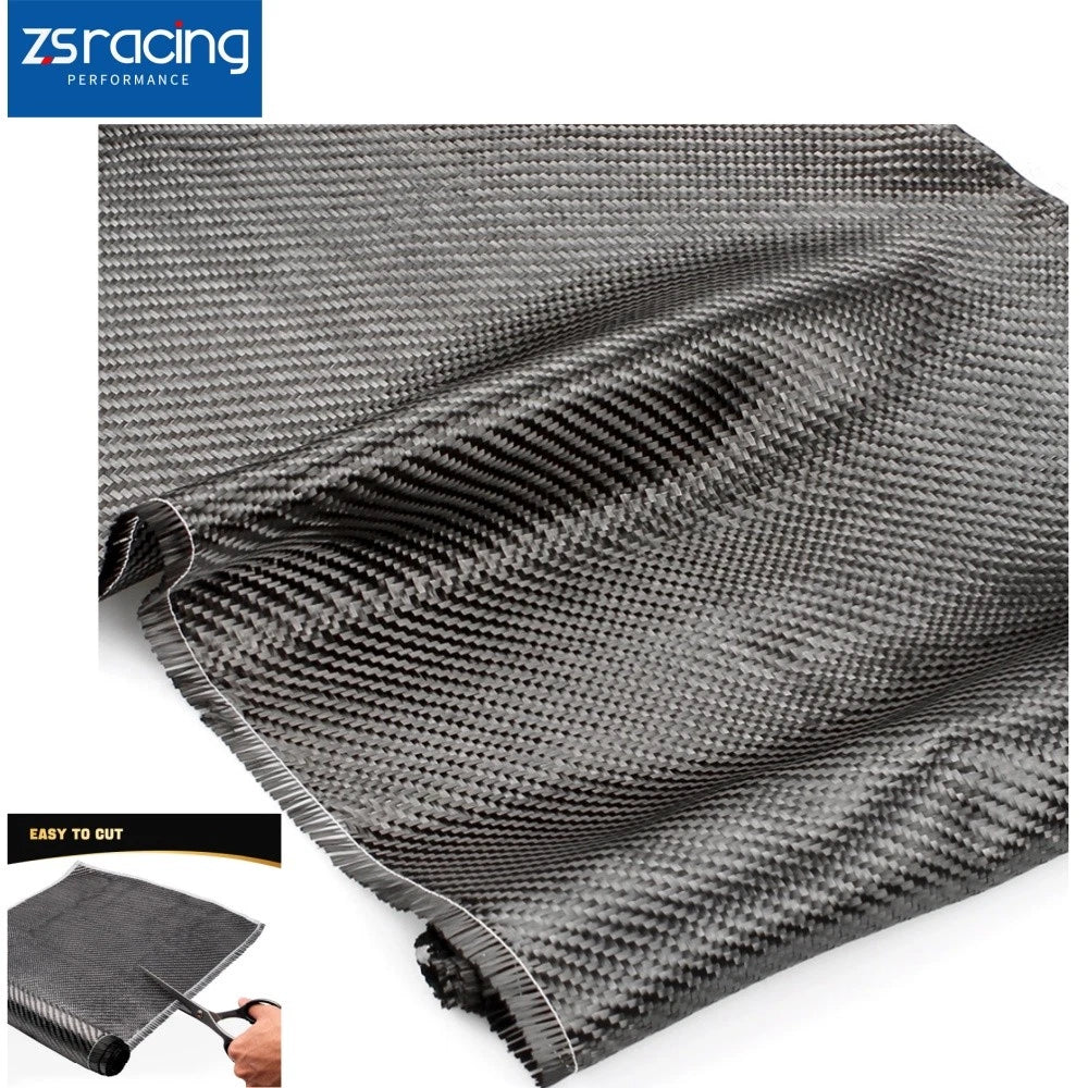 12" x 5FT Twill Weave Black Carbon Fiber Fabric Cloth