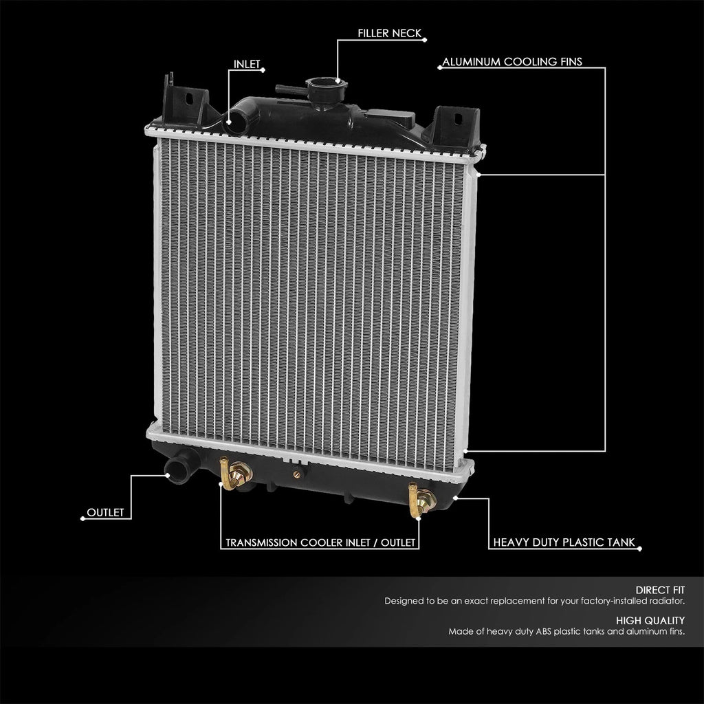 Aluminum Replacement Radiator for Chevy Geo Metro Sprint (1989–1994) DPI 1444