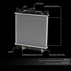 Aluminum Replacement Radiator for Chevy Geo Metro Sprint (1989–1994) DPI 1444