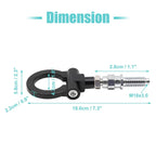 Trailer Ring Eye Towing Hook Screw Black Aluminum Alloy for BMW E Series