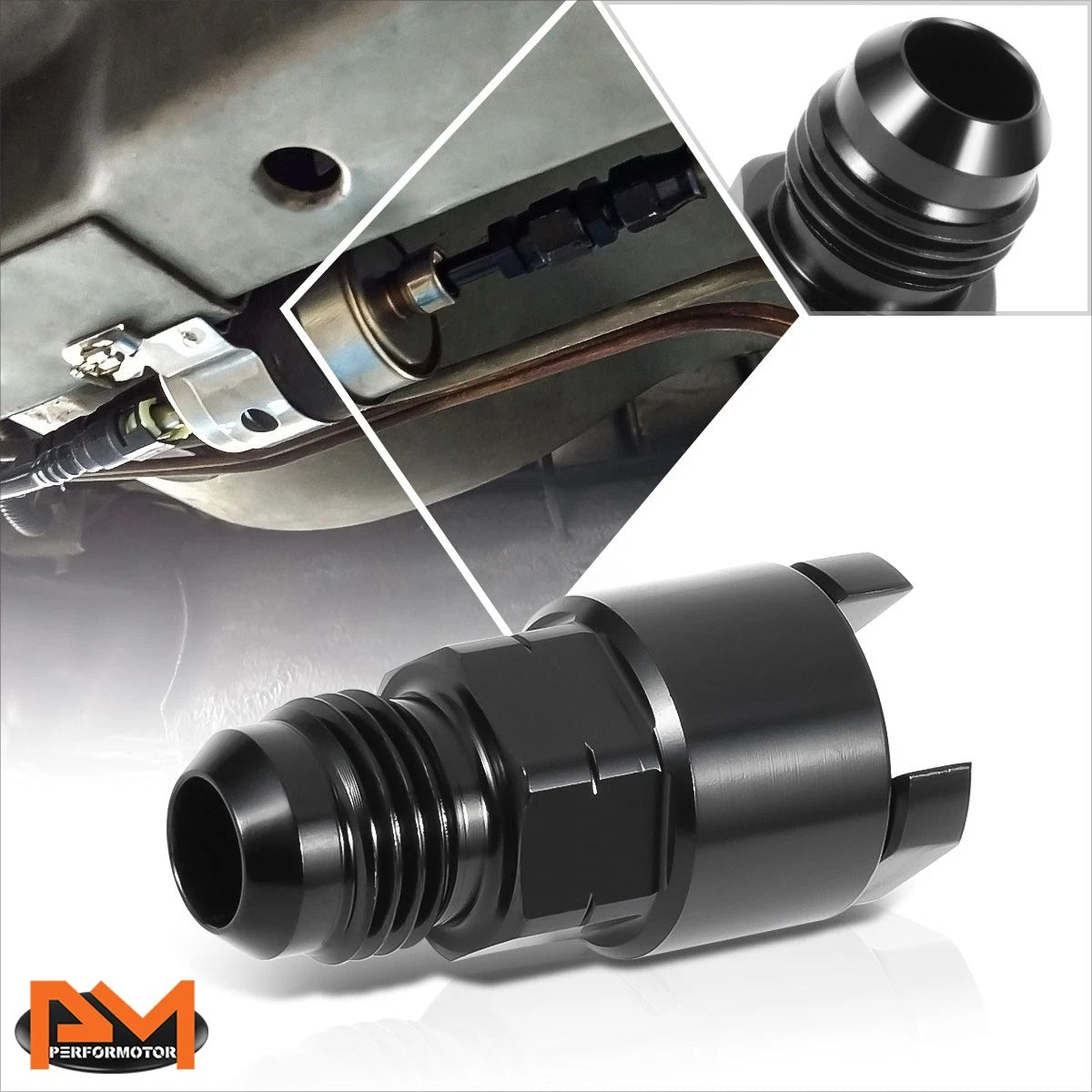 6AN Male to 3/8" Female EFI Fuel Line Adapter Fitting (1500PSI)