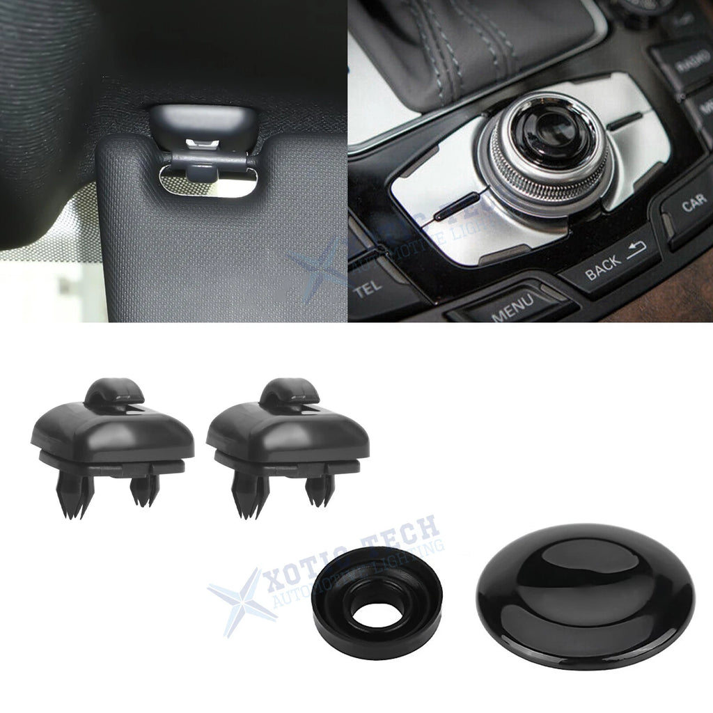 Sun Visor Hook Clip and Joystick Cover Set for Audi A4 S4 A5 Q5 (2017–2020)