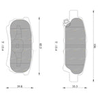 Rear 2.4L Disc Brake Pad Set for Jeep Compass Patriot (2007-2017)