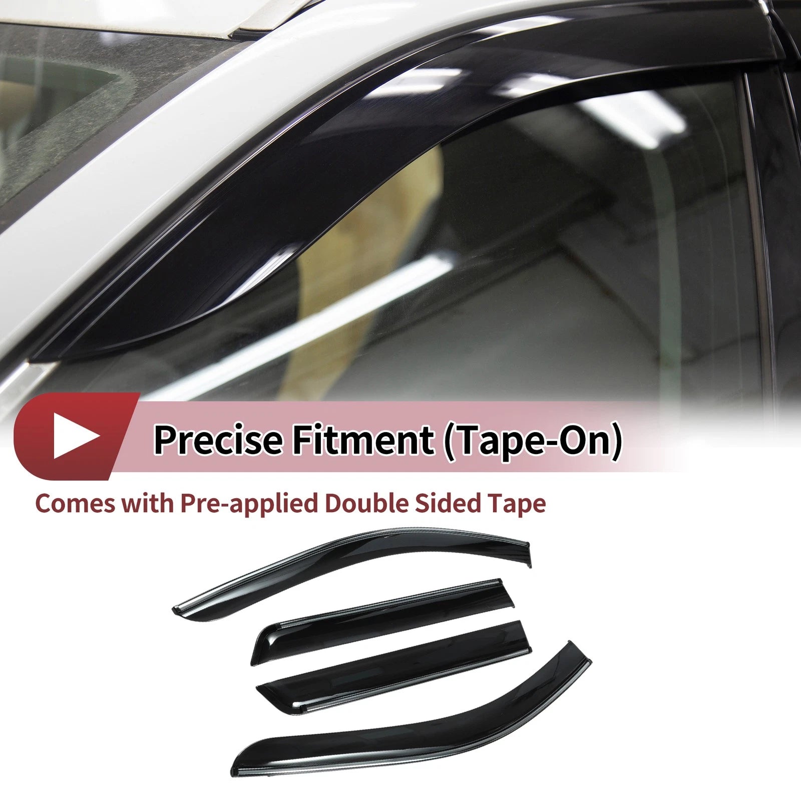 Set of 4 Window Deflectors for Nissan Pathfinder (2021–2022)
