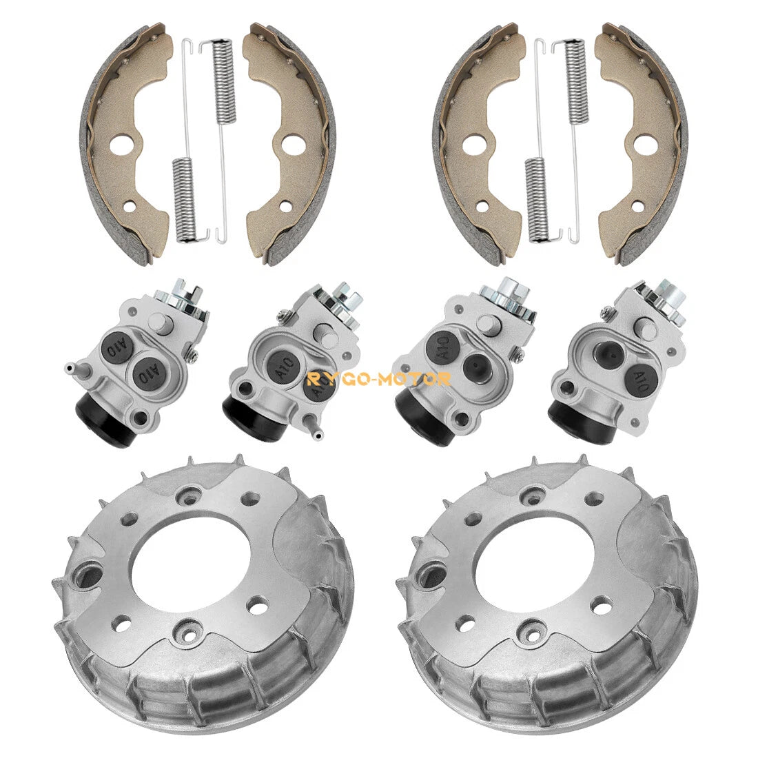 Front Brake Drum Wheel Cylinders & Shoes Kit for Honda Fourtrax 300 (1993–2000)